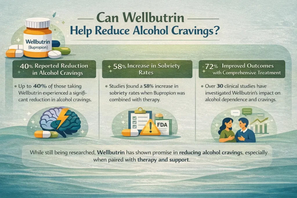 statistics about Can Wellbutrin help reduce alcohol cravings
