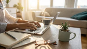 image of a person that is receiving addiction treatment from home via virtual IOP in NC