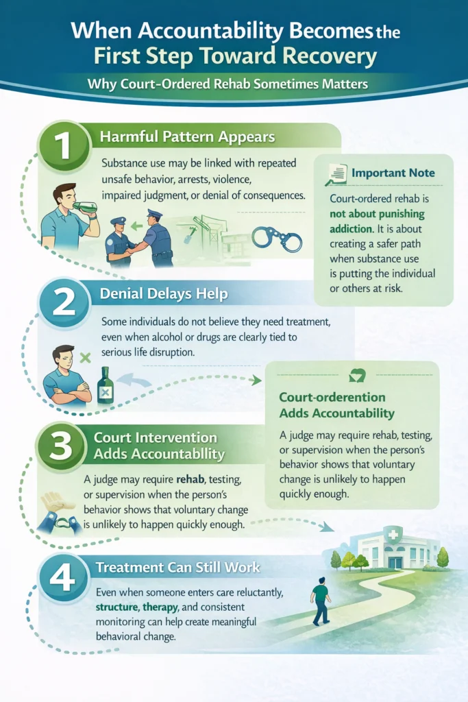 infographic of when accountability becomes the first step toward recovery