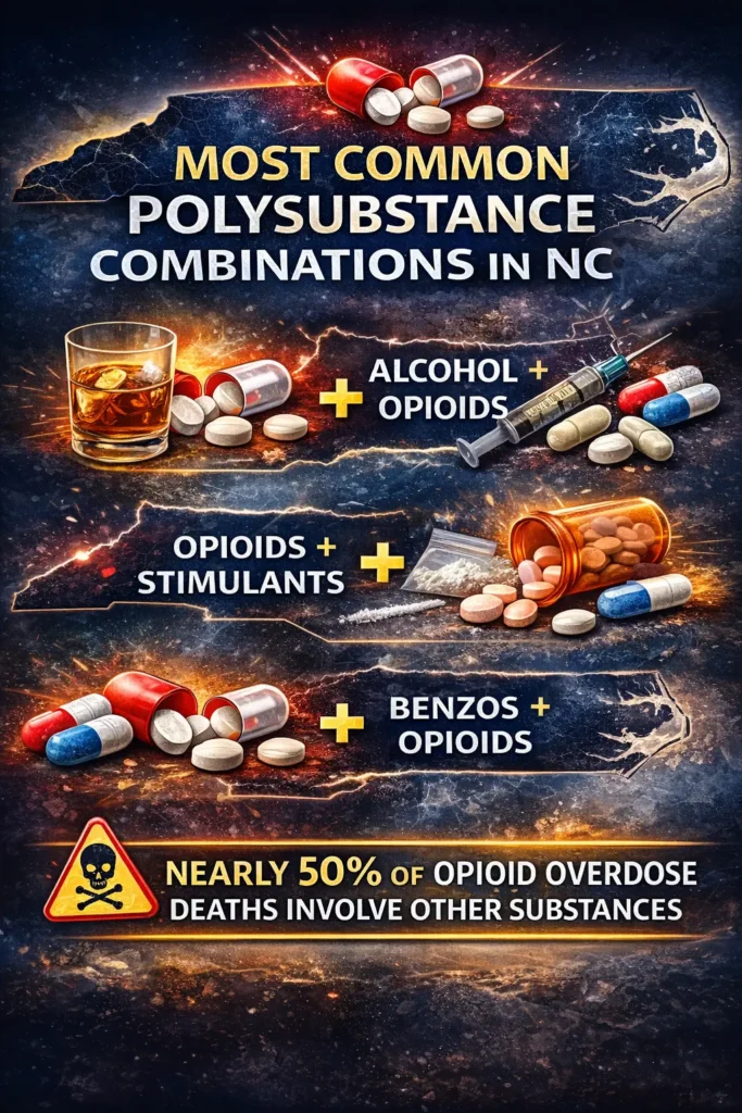 common polysubstance combinations in North Carolina