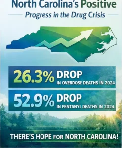 infographic of statistics for 26% hope in North Carolina for drug crisis